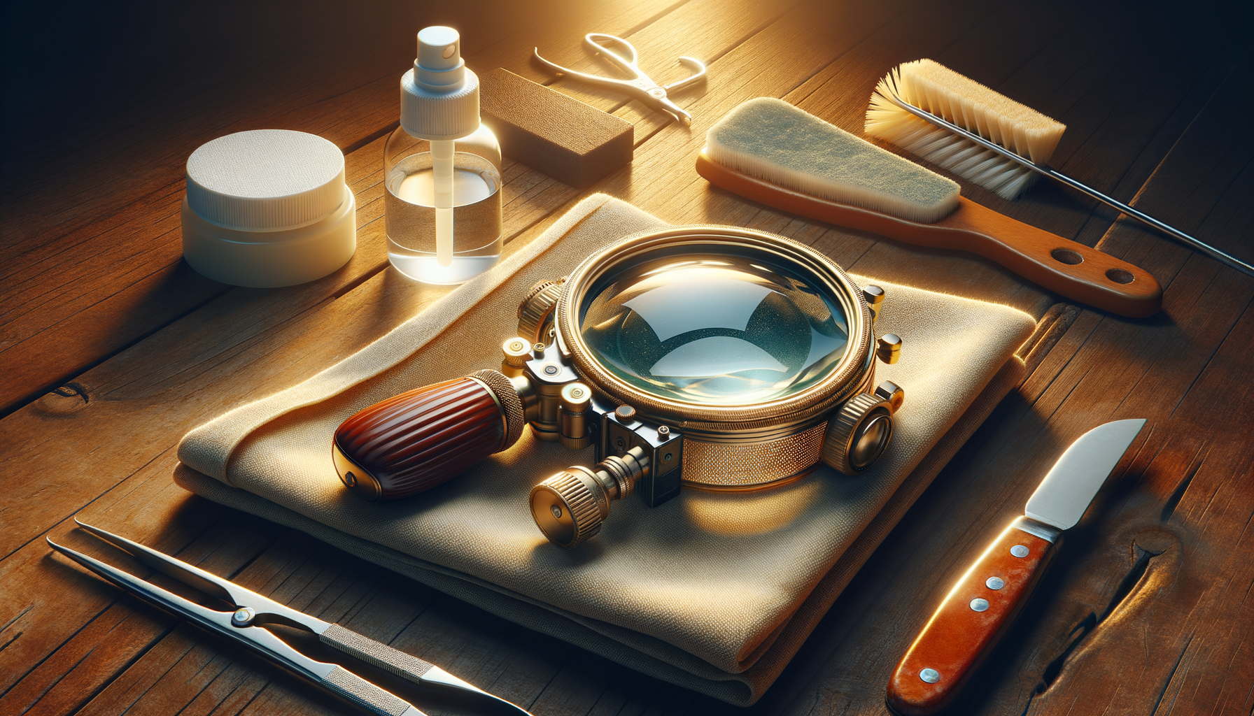 Image d'une loupe pour malvoyants, illustrant des conseils pratiques d'entretien et d'utilisation pour optimiser l'expérience des utilisateurs de loupes DMLA.