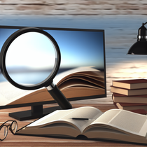 Image réaliste d'un amplificateur d'écran utilisé comme alternative à la loupe, illustrant son design et son efficacité dans un cadre professionnel.