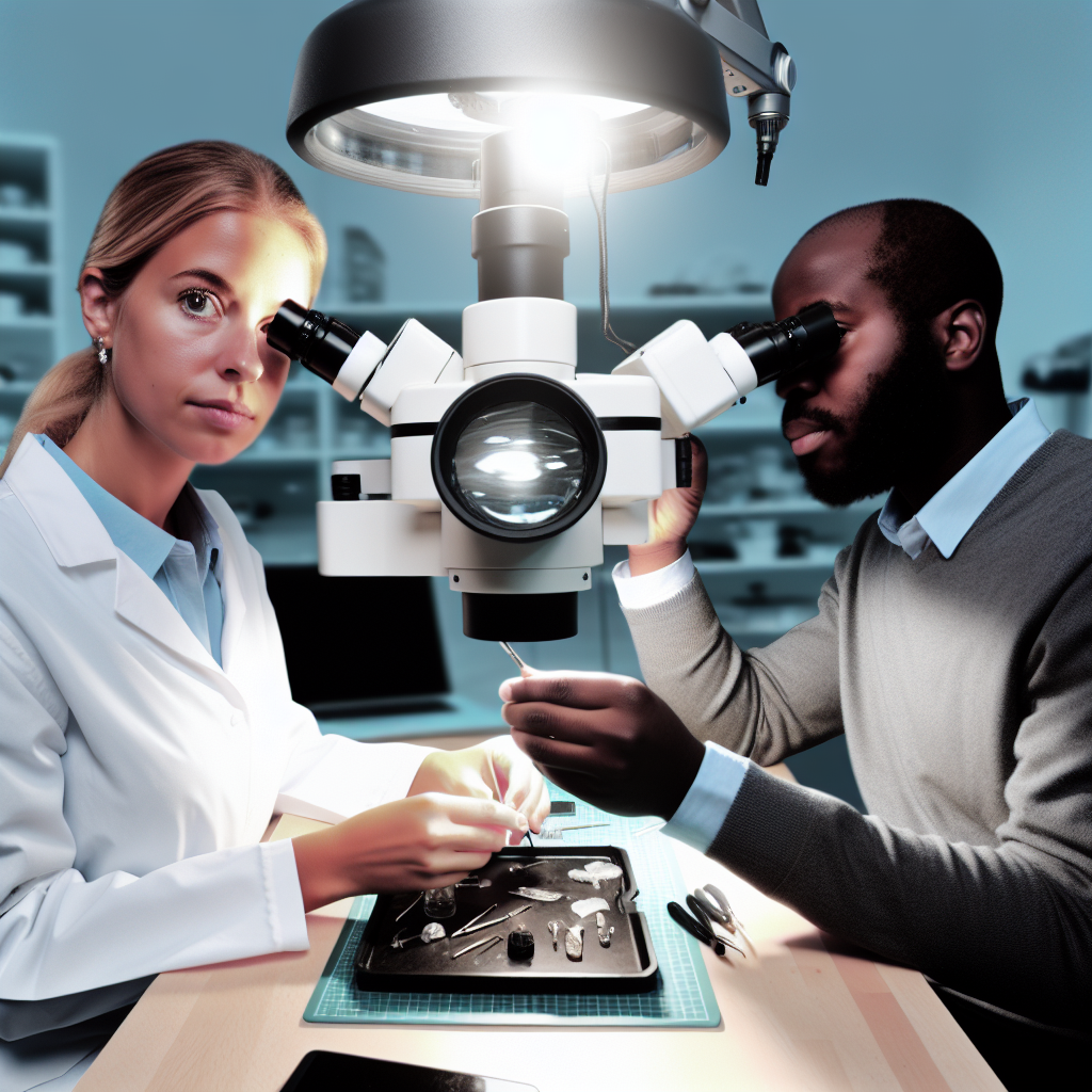 Image réaliste illustrant une loupe frontale utilisée dans des applications professionnelles et personnelles, montrant ses caractéristiques et son utilité.