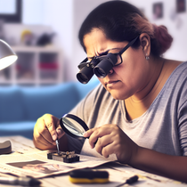 Image réaliste montrant des loupes binoculaires en situation, illustrant leurs avantages pour des tâches quotidiennes et divers usages pratiques.