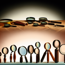 Image réaliste illustrant l'évolution des loupes pour enfants, mettant en avant des textures naturelles et un éclairage doux, parfaite pour un blog.