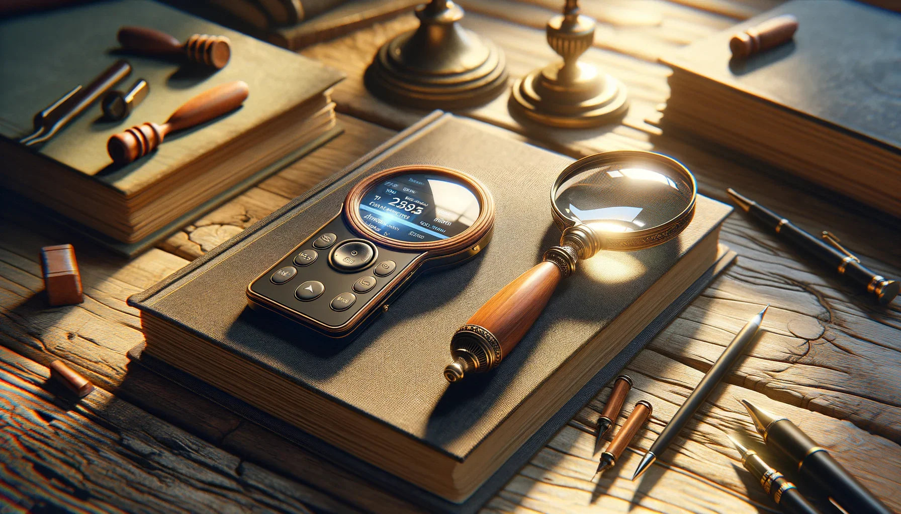 Comparatif entre une loupe de lecture électronique et classique, mettant en avant les détails et textures réels des deux options pour aider au choix.