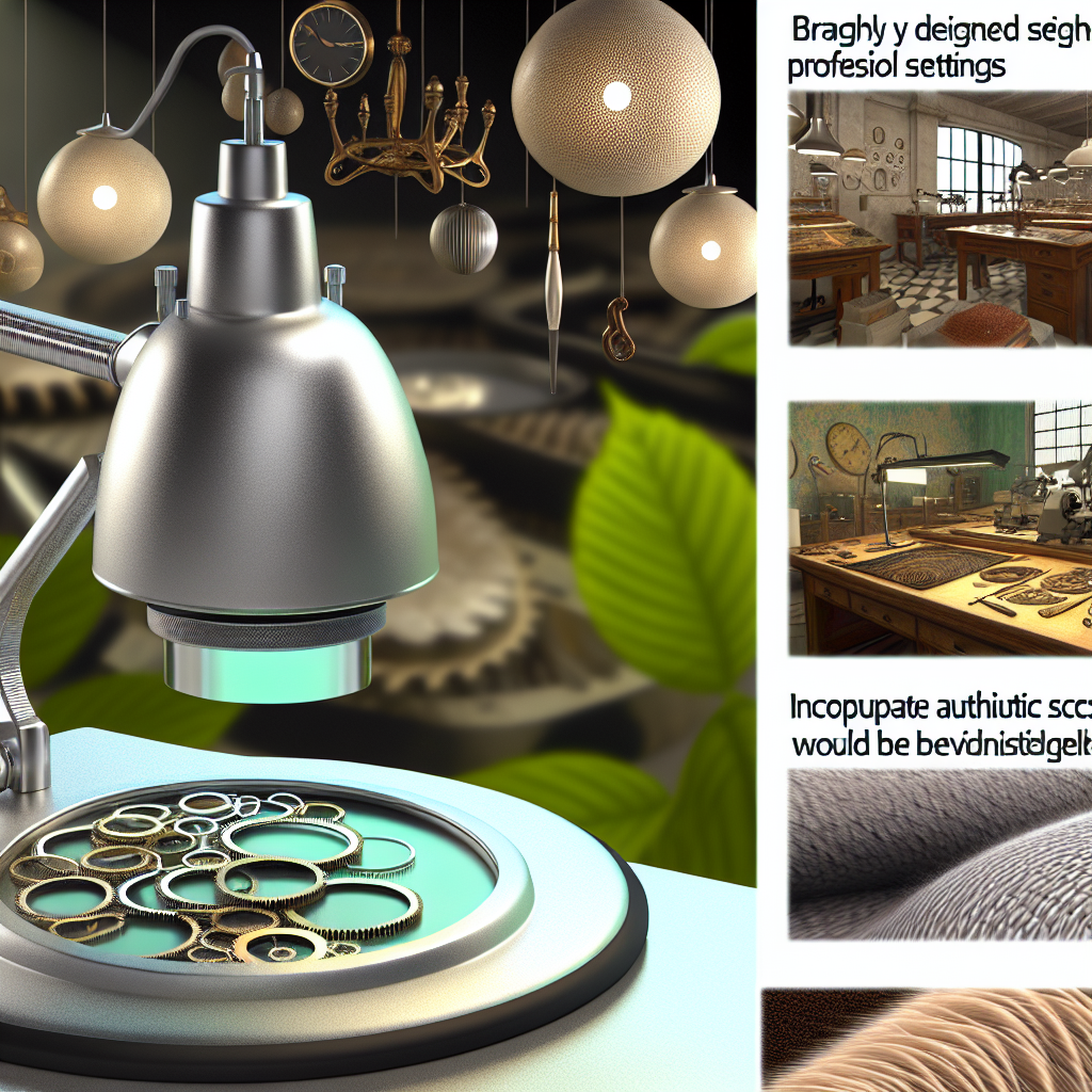 Photo réaliste d'une lampe loupe pro utilisée dans divers métiers, illustrant son importance et son efficacité en milieu professionnel.