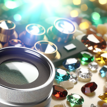 Image d'une loupe de bijoutier de qualité utilisée pour examiner des bijoux, illustrant l'importance d'un bon équipement pour les détails précieux.