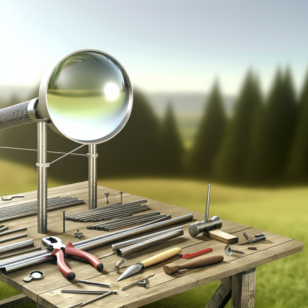 Image réaliste d'une loupe géante, illustrant le concept de fabrication et son fonctionnement pour un article de blog sur l'optique.
