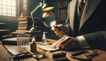 Image réaliste illustrant des conseils pour entretenir une loupe de lecture, mettant en avant des textures et un éclairage naturel.