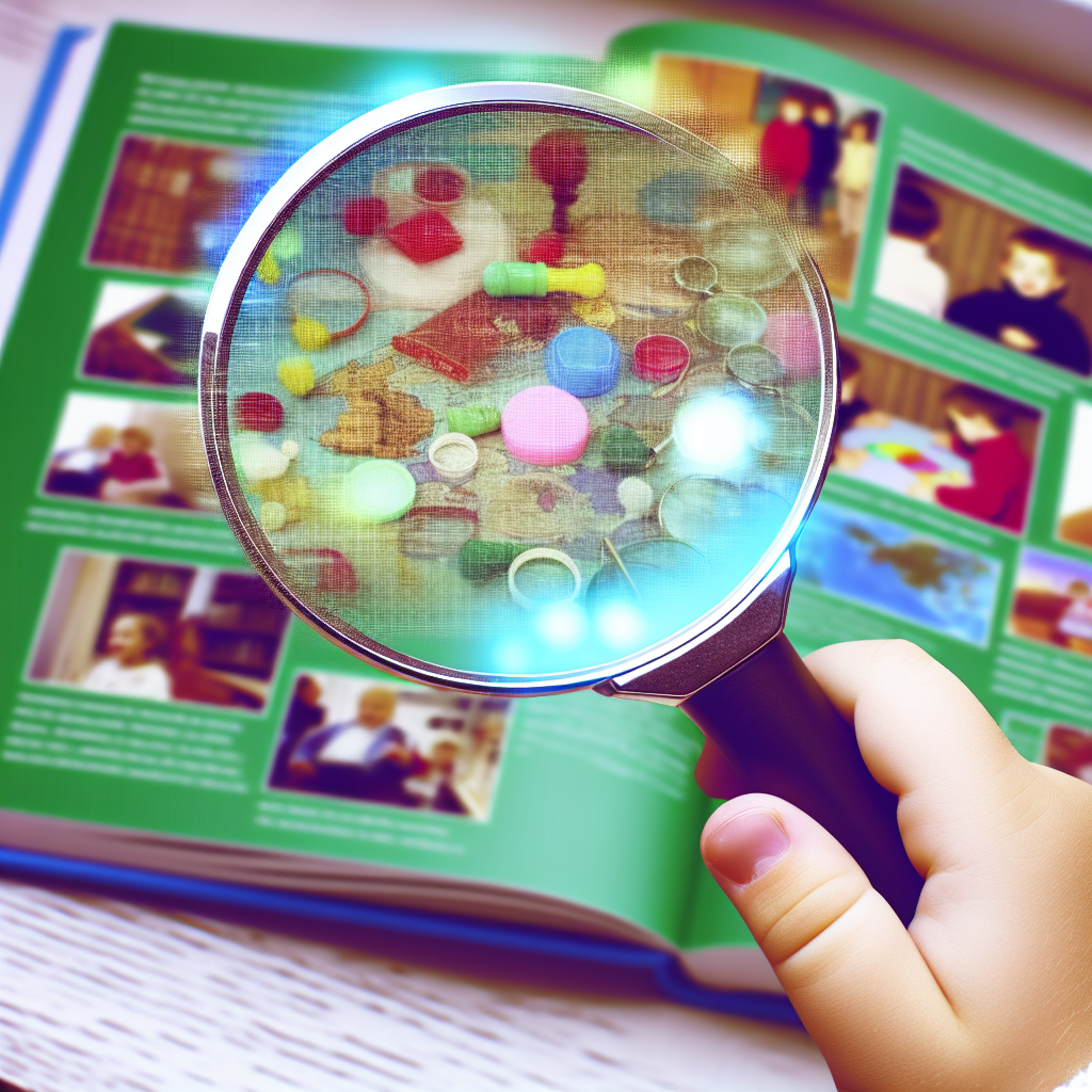 Photographie réaliste illustrant l'évolution des loupes pour enfants, mettant en avant des textures naturelles et une lumière douce. Loupe enfant.