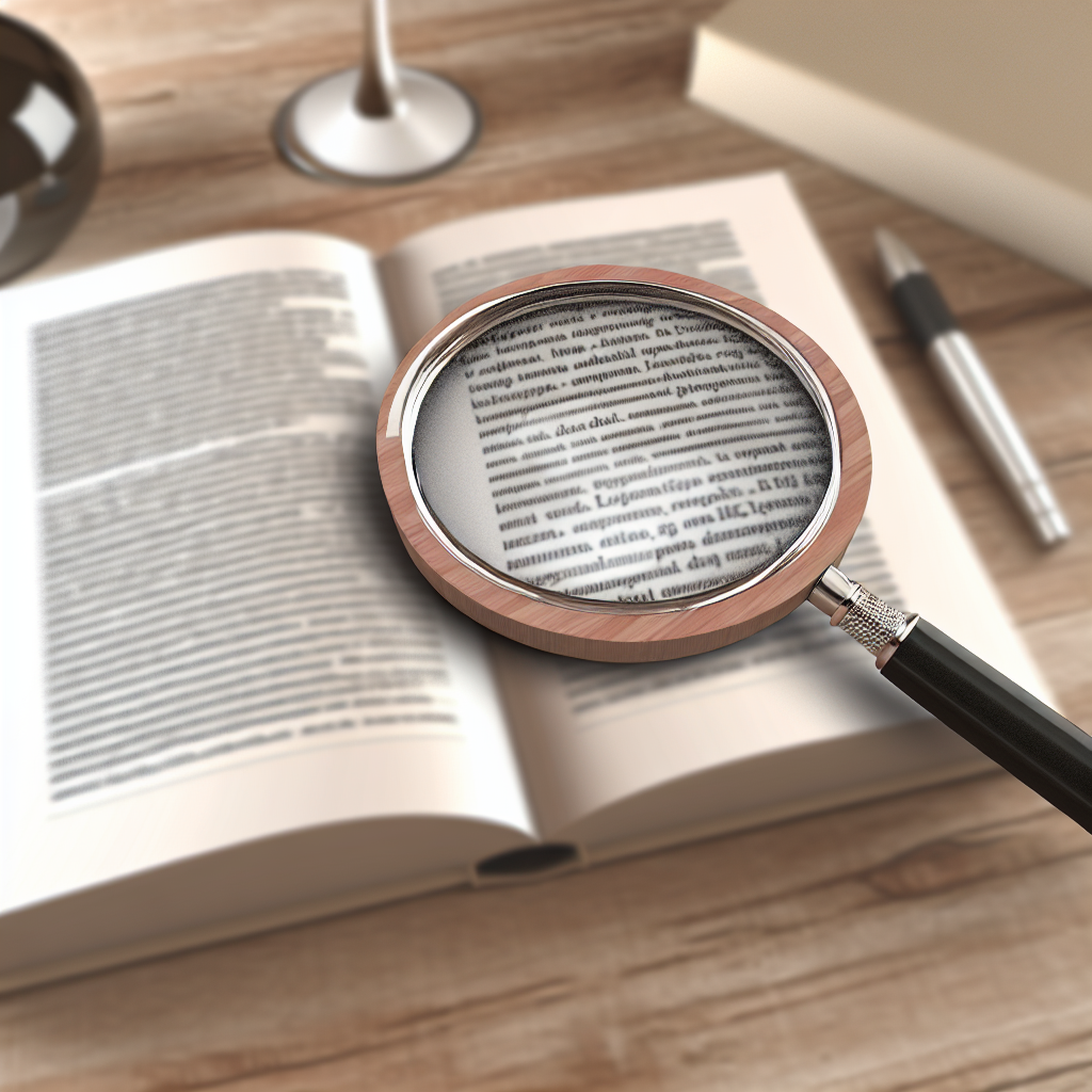 Image d'une loupe pleine page posée sur un bureau, illustrant les caractéristiques essentielles pour bien choisir cet outil d'agrandissement.