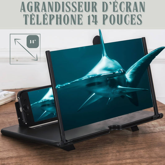 Agrandisseur d ecran smartphone 14 pouces noir