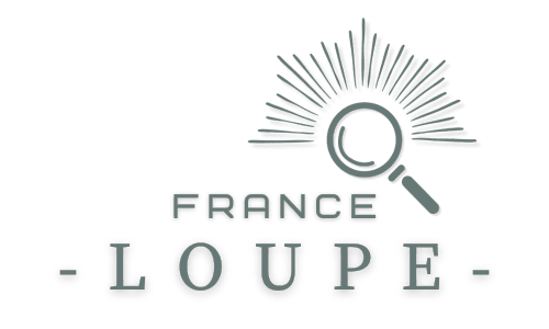 Logo de la marque France Loupe représentant une loupe