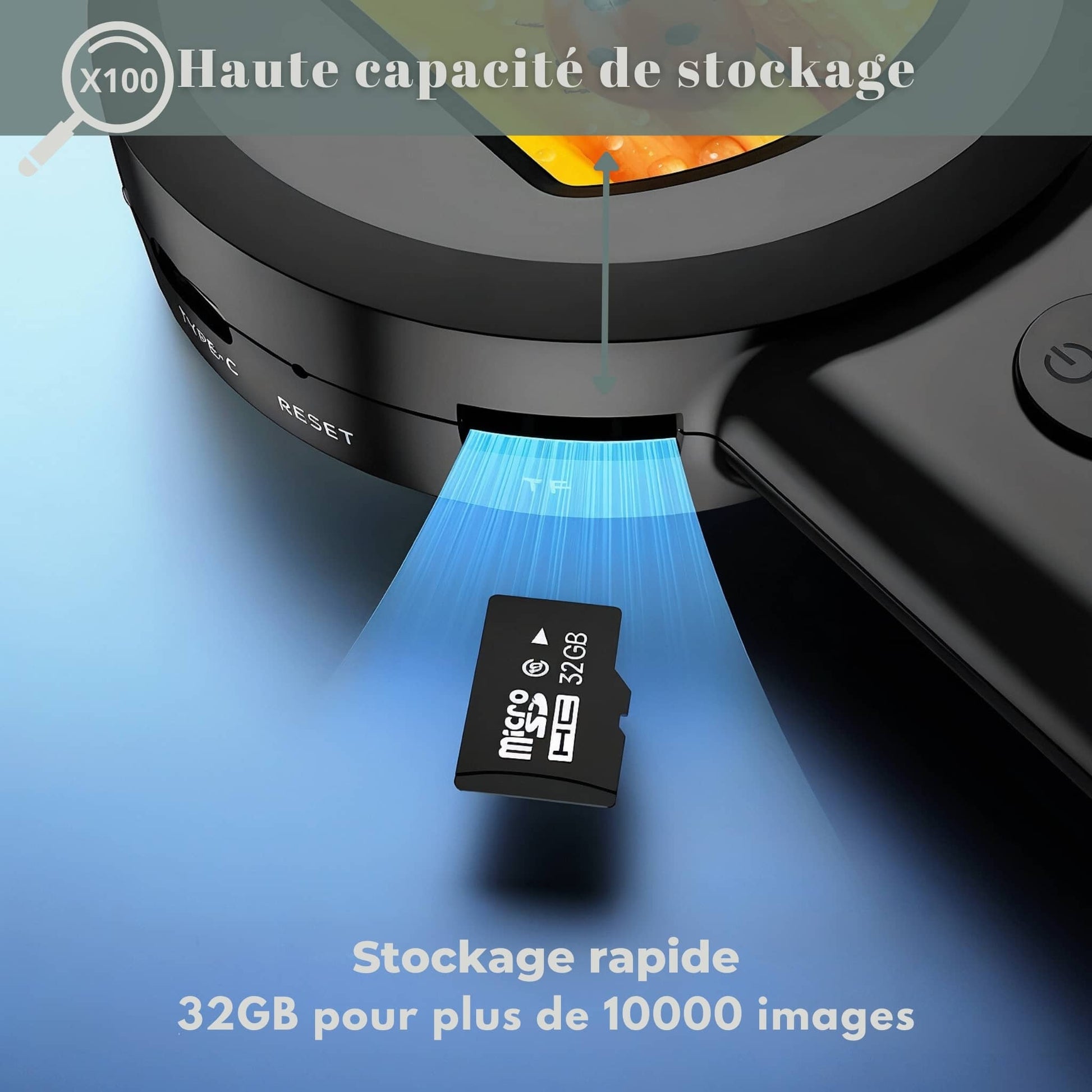 Stockage haute capacité de la loupe joallierx100