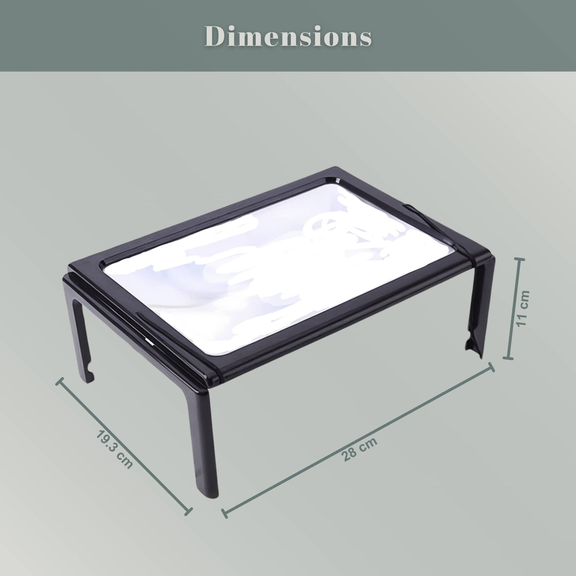 Dimensions de la Loupe de lecture pleine page A4 