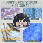 Loupe grossissement x100 x80 x40 - Vignette | France Loupe